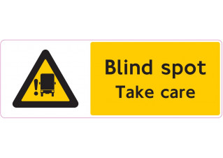 Blind Spot Warning Sticker - Landscape